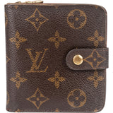 Louis Vuitton Canvas Monogram Compact Clip Wallet