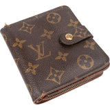 Louis Vuitton Canvas Monogram Compact Clip Wallet