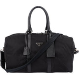 Prada Black Nylon Triangle Duffle Bag 50