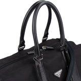 Prada Black Nylon Triangle Duffle Bag 50
