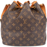 Louis Vuitton Canvas Monogram Sac Noe Petit Shoulder Bag