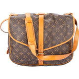 Louis Vuitton Canvas Monogram Saumur 35 Crossbody Bag