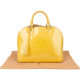 Louis Vuitton Jaune Vernis Monogram Alma PM Handbag