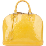 Louis Vuitton Jaune Vernis Monogram Alma PM Handbag