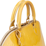 Louis Vuitton Jaune Vernis Monogram Alma PM Handbag
