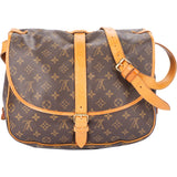 Louis Vuitton Canvas Monogram Saumur 35 Crossbody Bag