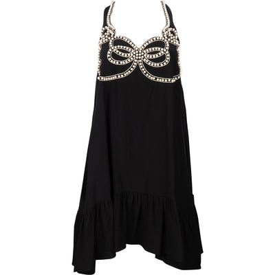 Fendi Black Silk Pearl Dress (IT38 / FR34) - vintageandkickz