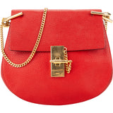 Chloé Rouge Leather Drew Crossbody Bag