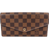 Louis Vuitton Damier Ebene Monogram Sarah Wallet