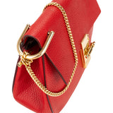 Chloé Rouge Leather Drew Crossbody Bag