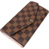 Louis Vuitton Damier Ebene Monogram Sarah Wallet