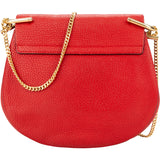Chloé Rouge Leather Drew Crossbody Bag