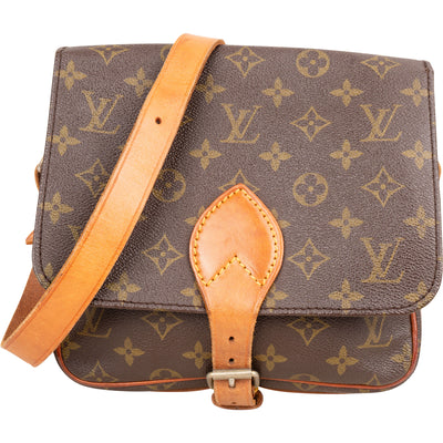 Louis vuitton Canvas Monogram Cartouchiere MM Crossbody Bag
