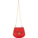 Chloé Rouge Leather Drew Crossbody Bag