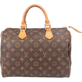 Louis Vuitton Canvas Monogram Speedy 30 Handbag