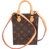 Louis Vuitton Canvas Monogram Petit Sac Plat Handbag