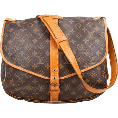 Louis Vuitton Canvas Monogram Saumur 35 Crossbody Bag