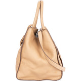 Prada Beige Leather Twin Zip Handbag