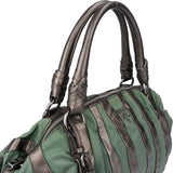 Prada Nylon Leather Stripes Handbag