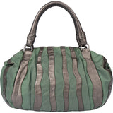 Prada Nylon Leather Stripes Handbag