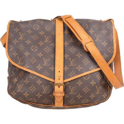 Louis Vuitton Canvas Monogram Saumur 35 Crossbody Bag
