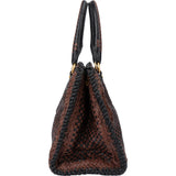 Prada Bicolor Leather Madras India Handbag