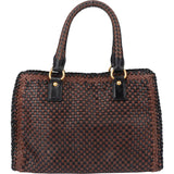Prada Bicolor Leather Madras India Handbag