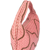 Bottega Veneta Limited Chain Pink Intrecciato Leather Belly Hobo Bag
