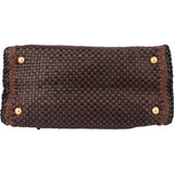 Prada Bicolor Leather Madras India Handbag