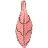 Bottega Veneta Limited Chain Pink Intrecciato Leather Belly Hobo Bag