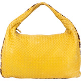 Bottega Veneta Yellow Intrecciato Leather Belly Hobo Bag