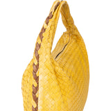 Bottega Veneta Yellow Intrecciato Leather Belly Hobo Bag
