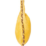 Bottega Veneta Yellow Intrecciato Leather Belly Hobo Bag