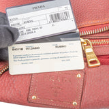 Prada Red Leather Calfskin Sacca Shoulder Bag