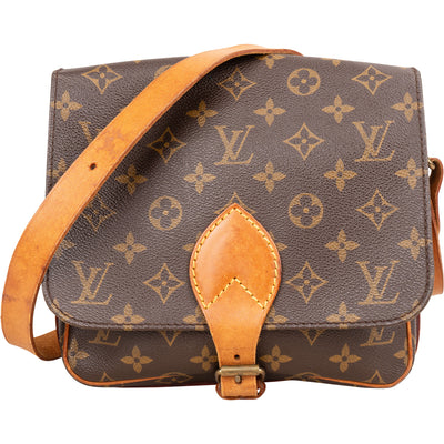 Louis Vuitton Canvas Monogram Cartouchiere MM Crossbody Bag