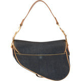 Christian Dior Blue Denim Saddle Handbag