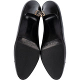 Chanel Noir Stitching Leather Heels (36)