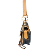 Christian Dior Blue Denim Saddle Handbag