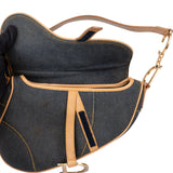 Christian Dior Blue Denim Saddle Handbag