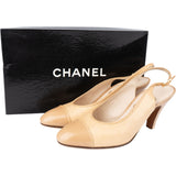 Chanel Classic Leather Slipback Heels (37)