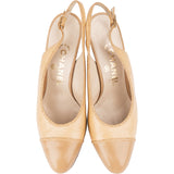 Chanel Classic Leather Slipback Heels (37)