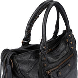 Balenciaga Black Leather City Handbag
