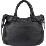 Balenciaga Black Leather City Handbag
