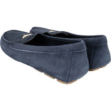 Prada Bleu Suede Triangle Mokassins (38)