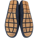 Prada Bleu Suede Triangle Mokassins (38)