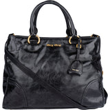 Miu Miu Nero Leather City Handbag