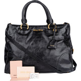 Miu Miu Nero Leather City Handbag