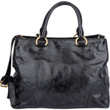 Miu Miu Nero Leather City Handbag