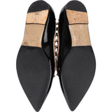 Valentino Black Patent Leather Rockstud Spikes Ballerinas (36,5)