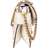 Gucci White Leather Queen Margaret Bee Crossbody Bag